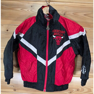 VTG 90s Chicago Bulls Windbreaker Jacket Youth 17X19 Team Athletics MJ Jordan